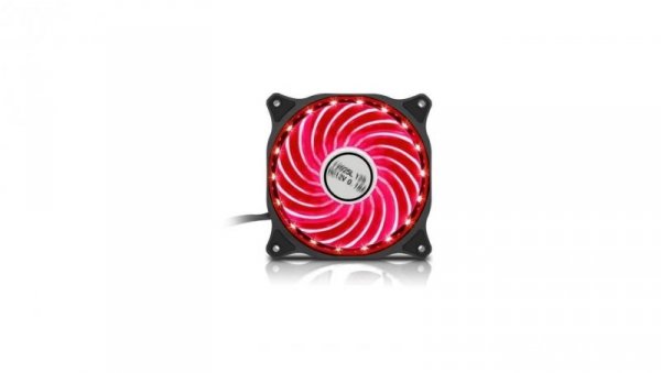 Wentylator 12cm Gaming 15x LED Czerwony 4-Pin Molex
