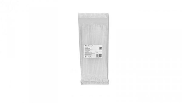 Qoltec Opaski zaciskowe wielorazowe/trytki 4.8*200mm Nylon66 UV Białe