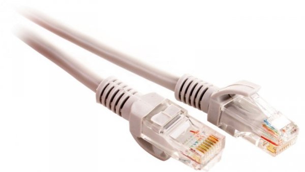 Patchcord skrętka kat. 5e UTP, 0,5m, szary (GF-PC5EUTP-0.5G) GETFORT