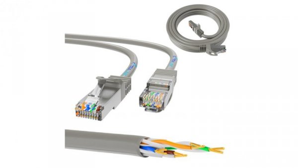 Patchcord LAN Miedź Kabel sieciowy skrętka Extralink Kat.5e UTP 3m
