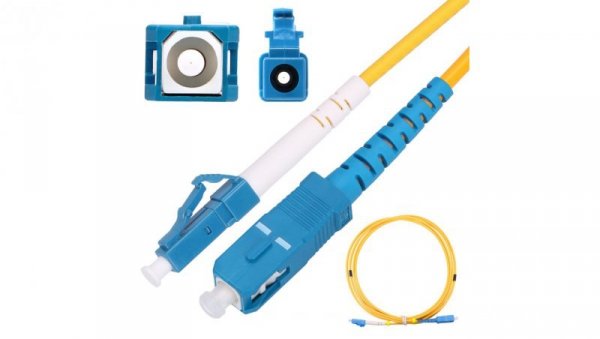 Patchcord Jednomodowy, Simplex, G657A, 3mm, 1m Extralink SC/UPC-LC/UPC
