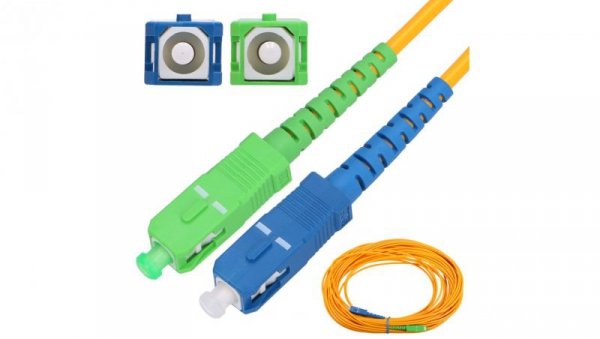 Patchcord Jednomodowy, Simplex, G652D, 3mm, 3m Extralink SC/APC-SC/UPC
