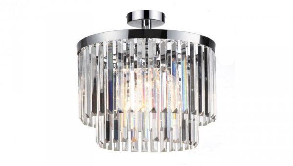 Plafon VETRO srebrny klasyka w krysztale 4xE14 LP-2910/4C Light Prestige