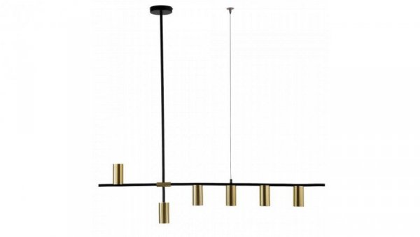 Lampa wisząca ARIZONA 6 czarna/złota LP-074/6PL BK/GD Light Prestige