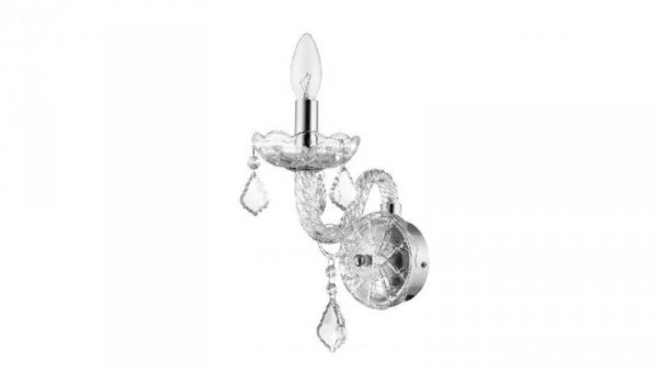 Kinkiet w stylu świecznikowym z kryształowymi elementami CRISTALLO do sypailni LP-2940/1W Light Prestige