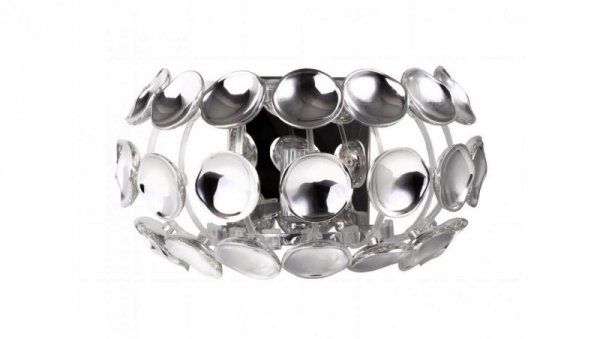 Kinkiet dekoracyjny chromowany FERRARA w stylu glamour z gniazdem E14 LP-17060/1W Light Prestige