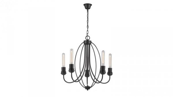 Loftowy dekoracyjny żyrandol do salonu czarny 5xE27 LP-6704/5P Light Prestige