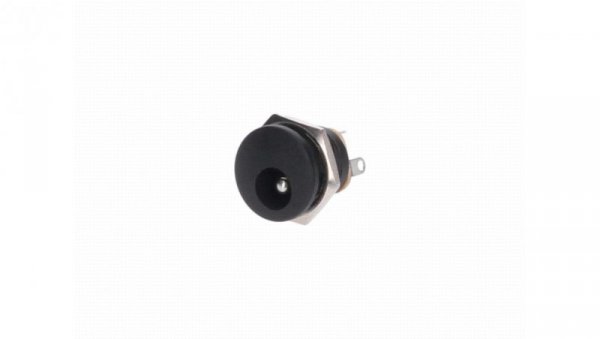 Gniazdo DC 5.5x2.5 do obudowy plastikowe z kołnierzem