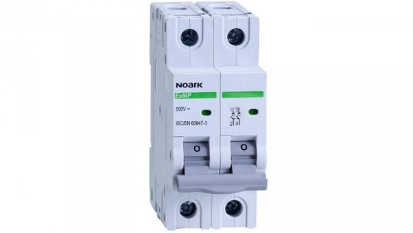 Rozłącznik izolacyjny modułowy fotowoltaiczny PV 2-fazowy 2-polowy 500V 16A NOARK