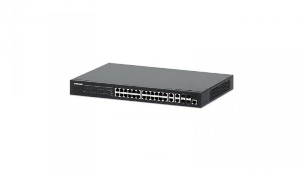 Switch Gigabit 24xPoE+ 370W, 2xCombo RJ45/SFP zarządzalny