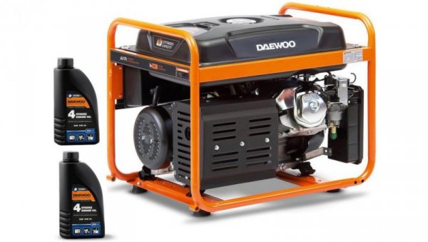 Zestaw agregat prądotwórczy 5.0kw + 2x olej SAE 10W-30 (GDA 6500E) DAEWOO