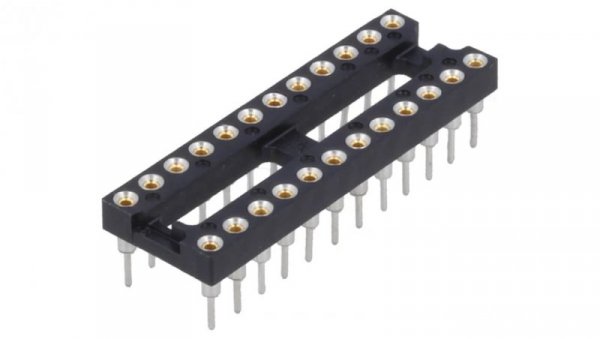 Podstawka DIP 20-pin Raster 2,54mm precyzyjna THT pozłacany flash 2-1571552-6