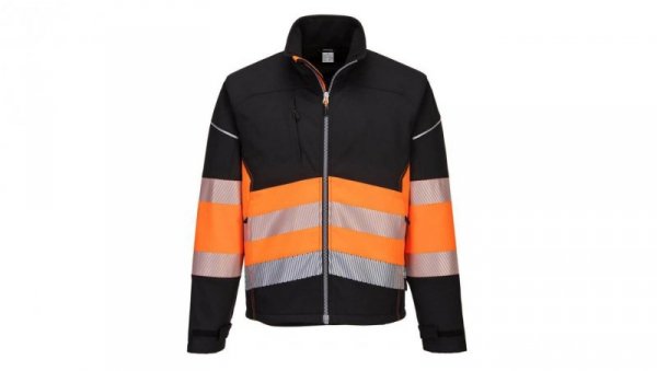 KURTKA OSTRZEGAWCZA SOFTSHELL PW375BKO ROZMIAR XXL