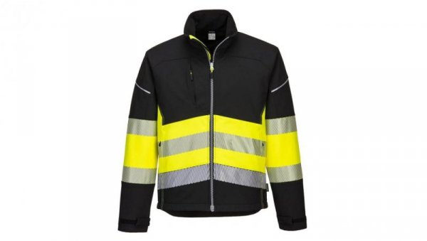 KURTKA OSTRZEGAWCZA SOFTSHELL PW375BKY ROZMIAR XXL