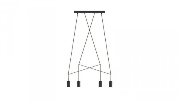 Nowodvorski lampa wisząca IMBRIA GU10 x 4 Stal lakierowana Przewód w oplocie Czarny ~220-230 V MAX: 35W