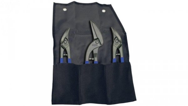 ZESTAW NOŻYC DO BLACHY ERDI, 3SZT. ETUI