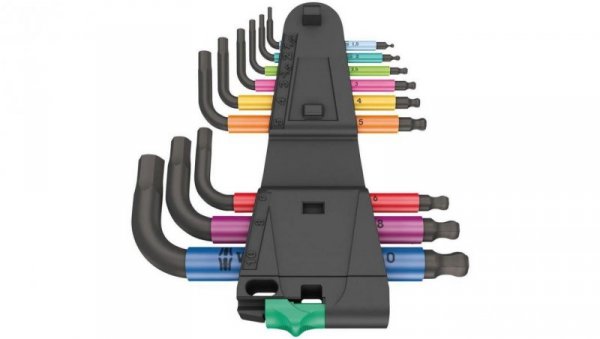 ZESTAW KLUCZY TRZPIENIOWYCH 950/9 HEX-PLUS MULTICOLOUR