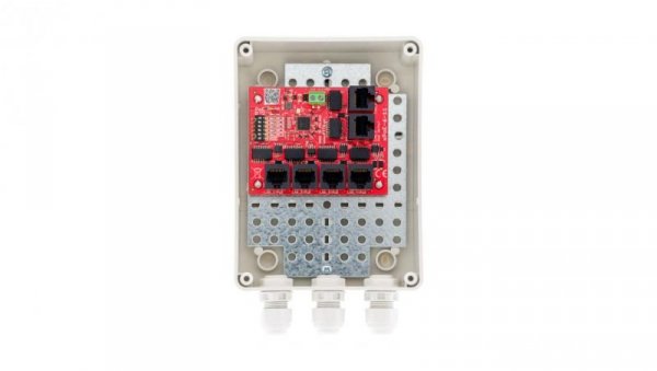 Switch PoE 6 portowy 10/100Mbps (5xPoE + 1xUplink), bezpieczniki elektroniczne, tryb Long Range, w obudowie zewnętrznej ABOX-S2
