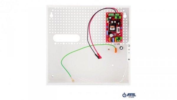 Zasilacz buforowy SMPS 12V 8A 100W obudowa wewnętrzna ABOX-F (1x AKU 18Ah)