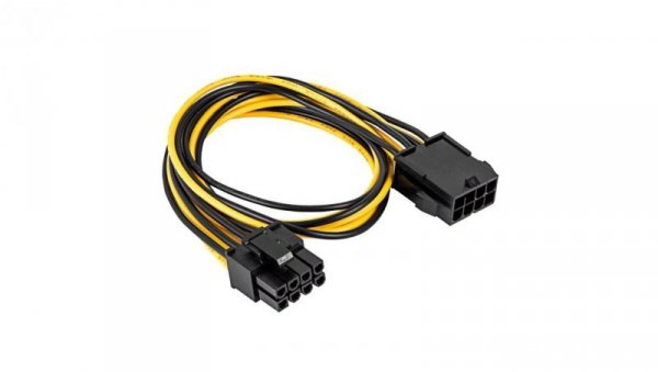 Adapter z kablem Akyga AK-CA-82 PCI-E 6+2 pin (m) / PCI-E 8 pin (m) 40cm