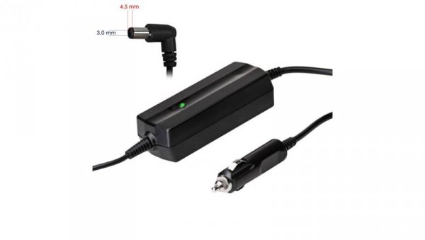 Zasilacz samochodowy do notebooka Akyga AK-ND-76 19.5V /2.31A 45W 4.5 x 3.0 mm + pin HP 1.2m