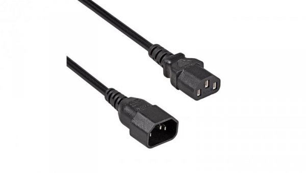 Kabel zasilający Akyga AK-PC-07C przedłużacz CU IEC C13 / C14 3m