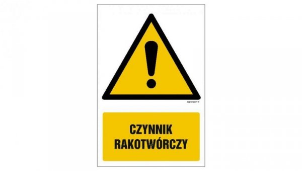 ZNAK - GF004 Czynnik rakotwórczy 50 x 75 cm KN - Folia podłogowa