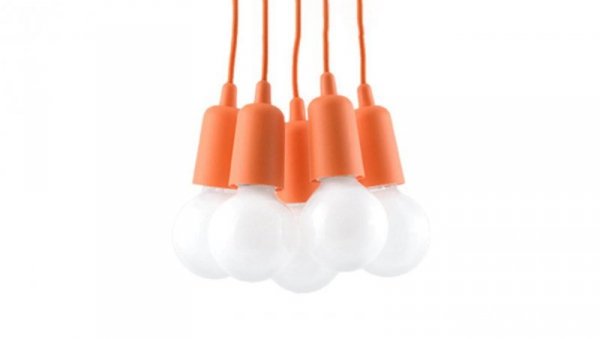 Lampa wisząca DIEGO 5 pomarańczowy