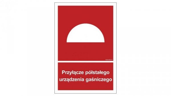 ZNAK - BB004 Przyłącze półstałego urządzenia gaśniczego 50 x 74 cm FS - Folia samoprzylepna foto.