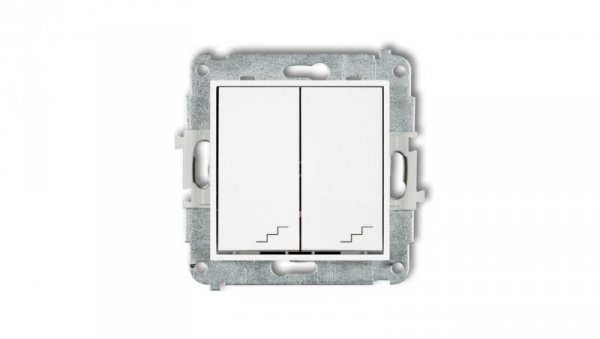 ICON Mechanizm łącznika podwójnego schodowego biały IWP-33
