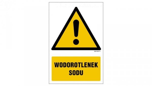 ZNAK - GF063 Wodorotlenek sodu 70 x 105 cm FN - Folia samoprzylepna