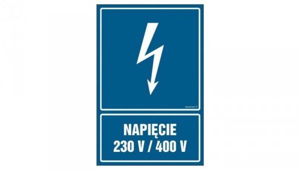 ZNAK - HG024 Napięcie 230V/400V 20 x 30 cm PN - Płyta 1mm