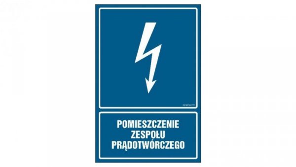 ZNAK - HG035 Pomieszczenie zespołu prądotwórczego 70 x 105 cm FN - Folia samoprzylepna