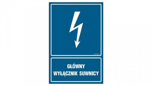 ZNAK - HG040 Główny wyłącznik suwnicy 30 x 45 cm PN - Płyta 1mm
