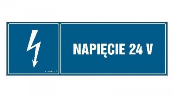 ZNAK - HH007 Napięcie 24V 15 x 5 cm FN - Folia samoprzylepna