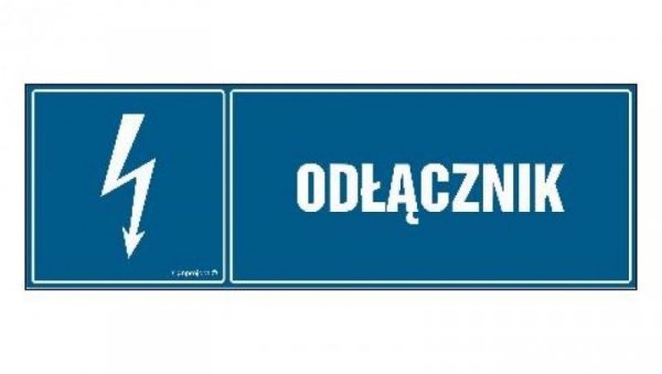 ZNAK - HH010 Odłącznik 20 x 6,7 cm FN - Folia samoprzylepna
