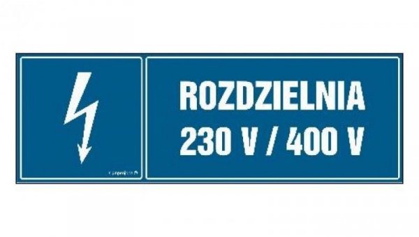 ZNAK - HH028 Rozdzielnia 230 V/400 V 15 x 5 cm PN - Płyta 1mm