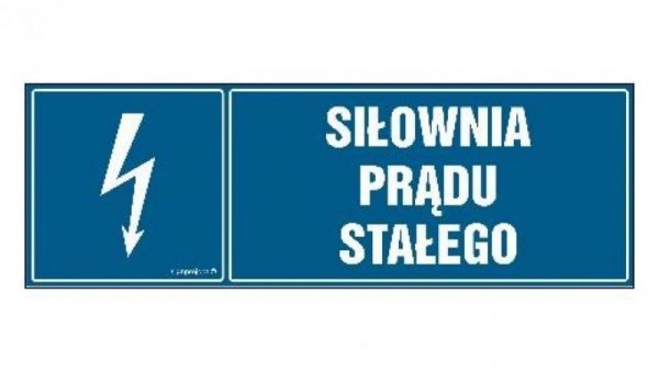 ZNAK - HH049 Siłownia prądu stałego 15 x 5 cm PN - Płyta 1mm