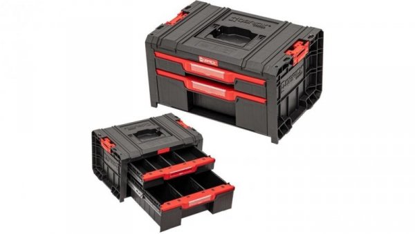 Skrzynka narzędziowa z organizatorem 2 szuflady PRO Drawer 2 Toolbox Basic QBRICK SYSTEM