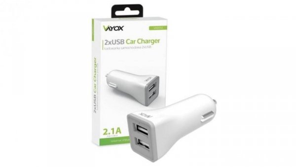 Ładowarka samochodowa 2x USB 2.1A VA0054 Vayox