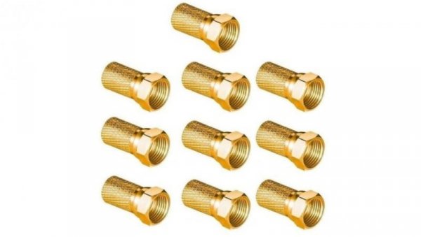 Wtyk sat F 6,8 mm Gold CU Vayox (opakowanie 10 szt.)