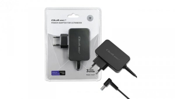 Qoltec Zasilacz do ultrabooka laptopa HP 45W 19.5V 2.31A 4.5*3.0+pin