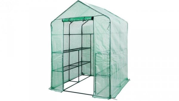 Szklarnia tunel ogrodowy przydomowa cieplarnia PVC na rośliny i zioła konstrukcja metalowa 195x143x143 NEO 15-911