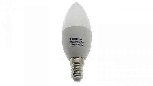 Lampa żarówka LED C37 świeczka 6W E14 230V