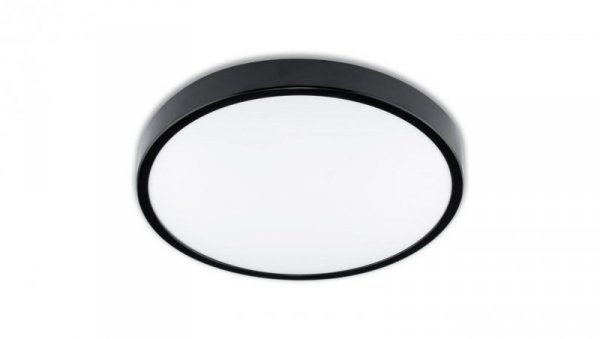 Plafon LED Lampa Sufitowa Natynkowa Łazienkowa 13W 4000K IP44 z Czujnikiem Ruchu ZOE LX Czarna 30cm