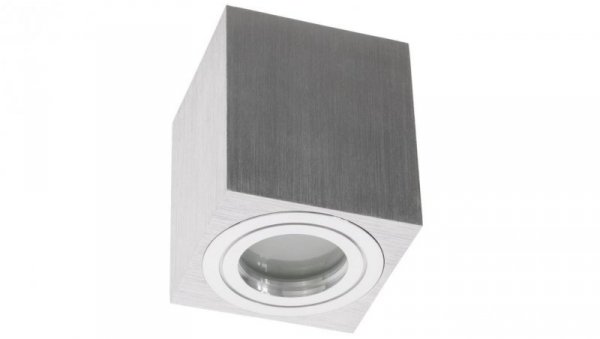 Oprawa Natynkowa HALOGENOWA Wodoodporna Aluminiowa SPOT TUBA 95mm IP44 Chrom AQUARIUS SQUARE Kobi