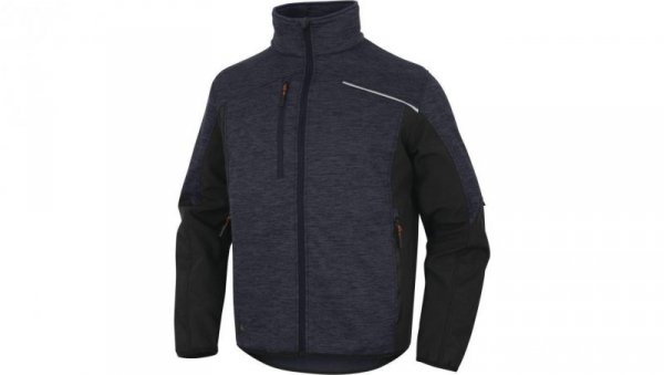 Bluza polar poliester/poliamid NAGOYA2, kolor: granatowo-czarny, rozmiar: XL / NAGO2MNXG