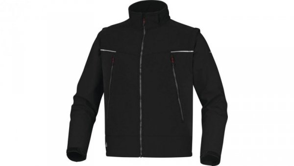 Bluza softshell z poliestru i elastanu, 3 warstwy laminowane ORSA, kolor: czarny, rozmiar: M / ORSANOTM