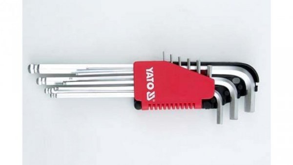 KLUCZE HEX KULKA ZESTAW 9-CZĘŚCIOWY 1.5-10MM