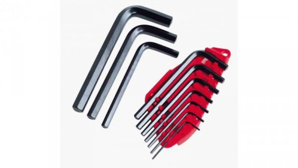 KLUCZ IMBUSOWY KPL. 10SZT (1,5-10MM) ZASOBNIK PLAST. E